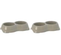 Moderna Smarty Plastic Twin Bowl, 330 ml, Grey (Pack of 2)