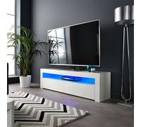 Moderna White 155cm TV Stand, Gloss Finish, Fits up to 65 Inch TV Moderna White