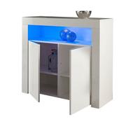 Moderna White Sideboard with LED lights, Crockery Storage Cabinet, 90x35x83cm | Size: 90 x 35 x 83 cm Moderna White 90 x 35 x 83 cm