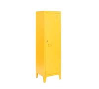 Moderna Yellow Metal Locker Cabinet, 2 Shelves, 1 Door for Home or Office Moderna Yellow