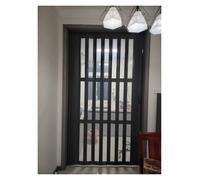 ModernAccordion DoorSpace Saving Folding Sliding Door for Laundry & Kitchen68 x90 Easy Install Retractable PartitionStylish Black & White Design