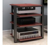 ModernAudio Rack - Steel Media Stand for 2/3/4 Layer Stereo Components Shockproof Amplifier Stand Home Theater Equipment Cabinet for DVD Record Player TV Box & WiFi Router