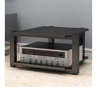 ModernAudio Rack - Steel Media Stand for 2/3/4 Layer Stereo Components Shockproof Amplifier Unit Home Theater Speaker Cabinet for DVD Record Player TV Box WiFi Router.