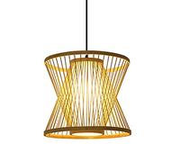 ModernBamboo Ceiling Light Fixture Chinese Style Hand-Woven Lampshade Bamboo Weaving Pendant Light Decoration Chandelier Wicker Light with Fixtures Japanese Style Hot Pot Restaurant Restaurant Sh
