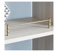 ModernBrassRailingShelfSet10Pcs20inDecorativePoleforDisplayCabinets&CupboardsPreventsItemsfromFallingPerfectfor60/48/36/30/24/16InchShelves