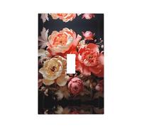 ModernBrightly Colored Peonies Printed Decorative Switch Covers - Durable Wall Panels for Light and Socket Switches