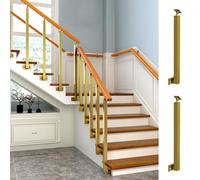 Moderni in Metallo per Ringhiere, Staffe per Corrimano a 270°, Adatti a Interne ed Esterne, Parapetto in Cuoio Bovina, Set da 2 Pezzi, 70-120 cm