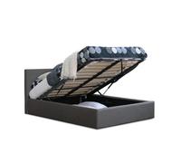 Modernique 4Ft6 Double Grey Fabric Ottoman Storage Bed