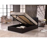 Modernique Brown 3Ft, Ottoman Single Storage Bed Faux Leather In Brown