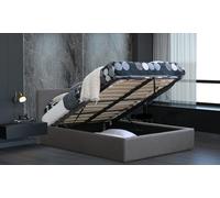 Modernique 3Ft Single Grey Fabric Ottoman Storage Bed