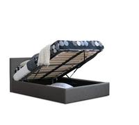 Modernique Grey Fabric 6Ft, Ottoman Double Storage Bed Fabric In Grey