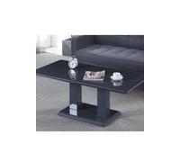 MDF Gloss Finish Coffee Table With Pedestal Stand Modernique Grey One Size