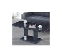 Modernique MDF Gloss Finish Coffee Table With Pedestal Stand in Grey Modernique Grey