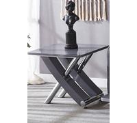 MDF Gloss Finish Side End Table Modernique Grey One Size