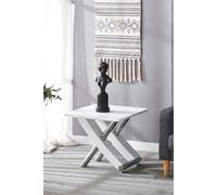MDF Gloss Finish Side End Table Modernique White One Size