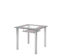 Modernique Tempered Glass 120 Cm Dining Table In Grey Grey One Size