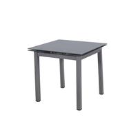 Modernique Tempered Glass Extending Small Dining Table 80 cm to 130 cm in Grey Modernique Grey