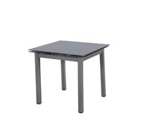 Modernique Tempered Glass Extending Small Dining Table 80 cm to 130 cm in Grey Modernique Grey