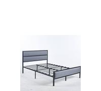 Modernique Zix Metal Bed Frame in 4ft6 in Black | Size: Double Modernique Black Double