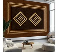 Modernism 3D Panoramic Custom Wallpaper Mural, 400 x 280 cm (W x H) Non-Woven Wallpaper Mural Adult Kids Bedroom Home Poster, Abstract Geometry Diamond Squares Sofa TV Background Wall Decoration