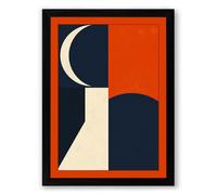 Modernism Geometric Framed Wall Art Print A4 (29.7×21cm) Black, Wall Decor for Living Room, Bedroom, Office & Home, Ready to Hang, Art Gift