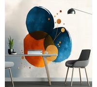 Modernism Non-Woven Wall Mural 400W x 280H cm, Abstract Colourful Dots Premium Photo Wallpaper Art Print - Bedroom Wall Mural Decoration Poster Picture Wallpaper Modern Design