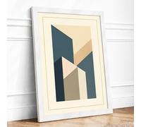 Modernist Architecture Art Deco Framed Wall Art Print A2 White