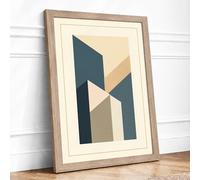 Modernist Architecture Art Deco Framed Wall Art Print A3 Oak