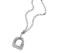 Modernist Asymmetric Layering Metal Necklace Bold Accent Piece Trendy Gift Exaggerated Statement Neck Jewelry Irregular Shape Necklace