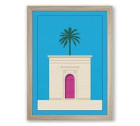 Modernist Desert Dwelling Minimalist Framed Wall Art Print A3 (42×29.7cm) Oak, Wall Decor for Living Room, Bedroom, Office & Home, Ready to Hang, Art Gift