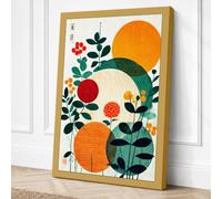 Modernist Forms Botanical Canvas Wall Art Print 24x16 Inch