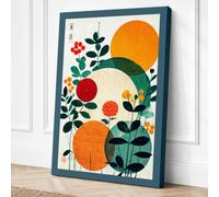 Modernist Forms Botanical Canvas Wall Art Print 36x24 Inch