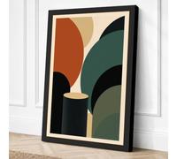 Modernist Forms Geometric Canvas Wall Art Print 18x12 Inch
