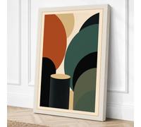 Modernist Forms Geometric Canvas Wall Art Print 36x24 Inch