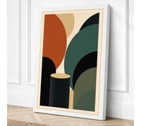 Modernist Forms Geometric Canvas Wall Art Print 36x24 Inch