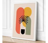 Modernist Forms Mid Century Canvas Wall Art Print 30x20 Inch
