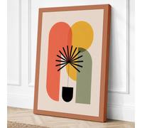 Modernist Forms Mid Century Canvas Wall Art Print 36x24 Inch