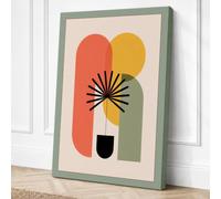 Modernist Forms Mid Century Canvas Wall Art Print 36x24 Inch