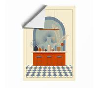 Modernist Interior Study Art Deco Unframed Wall Art Print A1 (84.1×59.4cm), Wall Decor for Living Room, Bedroom, Office & Home, Art Gift