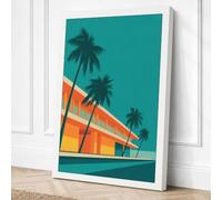 Modernist Palms and Form Canvas Wall Art Print 30x20 Inch (76 x 51 cm)