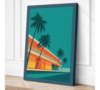 Modernist Palms and Form Canvas Wall Art Print 36x24 Inch (91 x 61 cm)