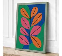 Modernist Plant Botanical Canvas Wall Art Print 18x12 Inch