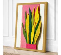 Modernist Plant Form Canvas Wall Art Print 18x12 Inch (46 x 30 cm)