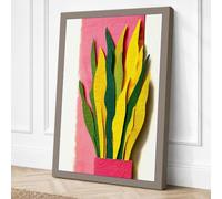 Modernist Plant Form Canvas Wall Art Print 30x20 Inch