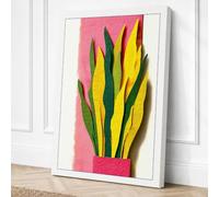 Modernist Plant Form Canvas Wall Art Print 36x24 Inch (91 x 61 cm)