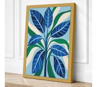 Modernist Potted Plant Canvas Wall Art Print 36x24 Inch