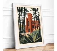 Modernist Retreat Japandi Framed Wall Art Print A1 (84.1×59.4cm) White, Wall Decor for Living Room, Bedroom, Office & Home, Ready to Hang, Art Gift