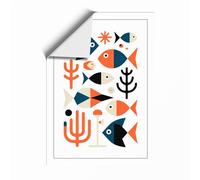Modernist Sea Forms Mid-Century Unframed Wall Art Print A3 (42×29.7cm), Wall Decor for Living Room, Bedroom, Office & Home, Art Gift