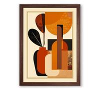 Modernist Still Life Art Deco Framed Wall Art Print A1 (84.1×59.4cm) Walnut, Wall Decor for Living Room, Bedroom, Office & Home, Ready to Hang, Art Gift