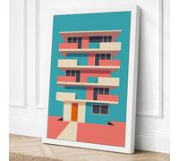 Modernist Urban Apartment Canvas Wall Art Print 18x12 Inch (46 x 30 cm)